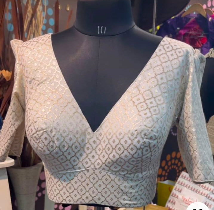 Deep V-Neck Party Blouse