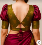 Puff-Sleeve Tassel Tie-Back Blouse