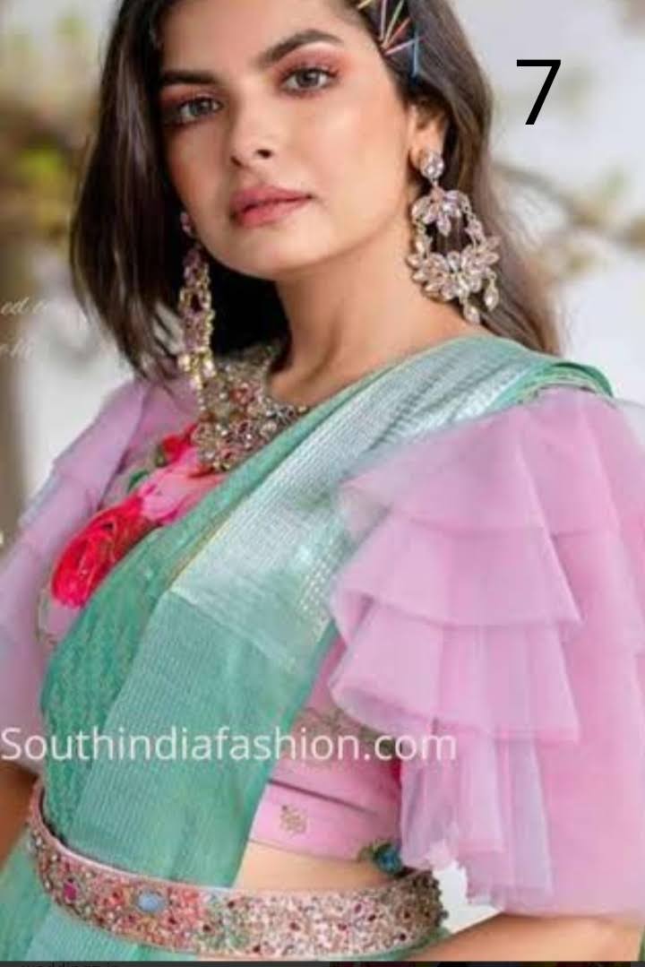 Puff-Sleeve Tassel Tie-Back Blouse