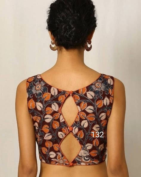 Teardrop Back Silk Blouse