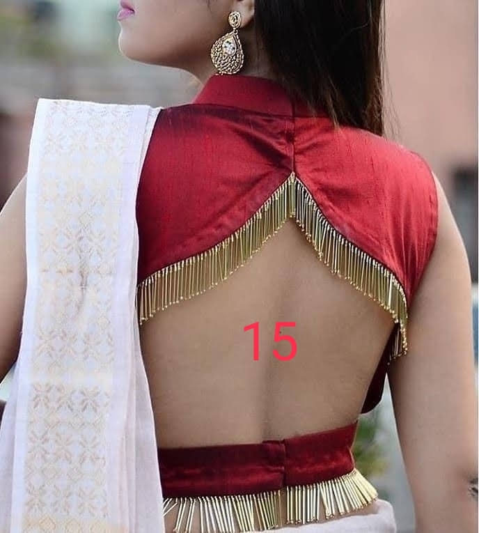 Teardrop Back Silk Blouse