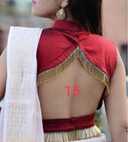 Teardrop Back Silk Blouse