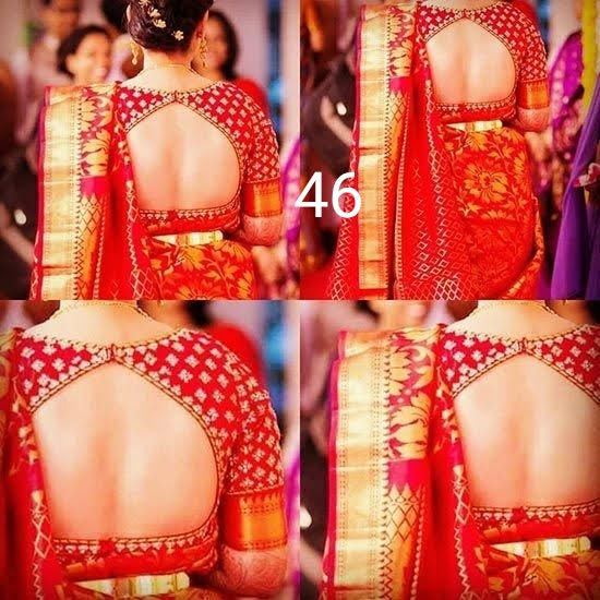 Teardrop Back Silk Blouse