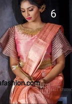 Puff-Sleeve Tassel Tie-Back Blouse